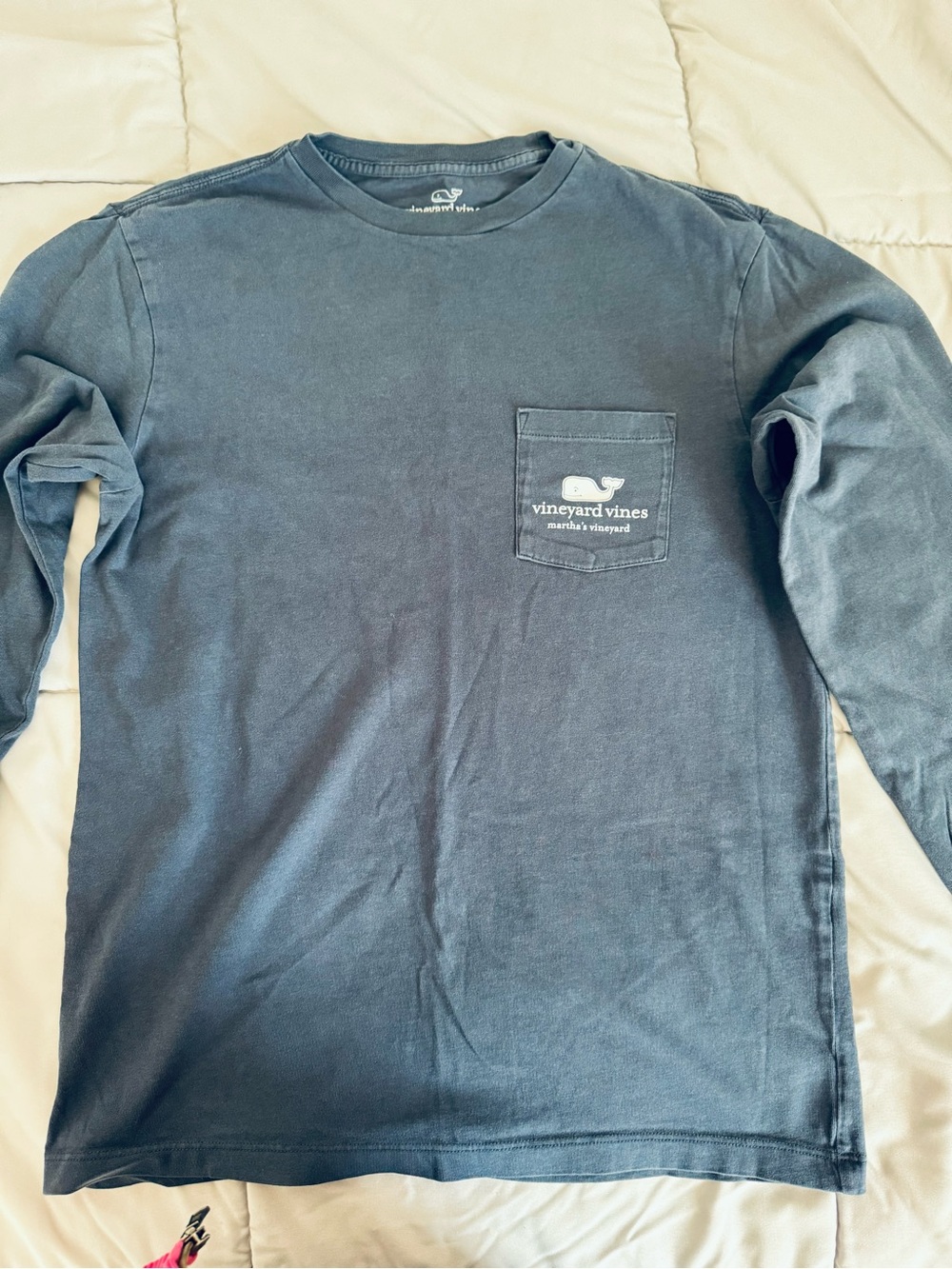 Vineyard Vines Men's Long Sleeve Pocket Tee - Slate Blue